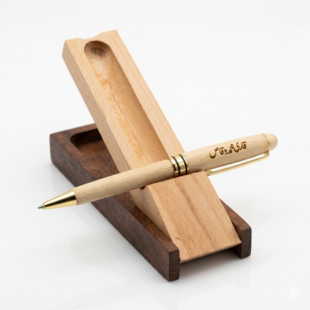 Luxury Customized Wooden Pen with Name Print | Luxury Engraved Wooden Pen in Pakistan | Premium Gift Pen with Box